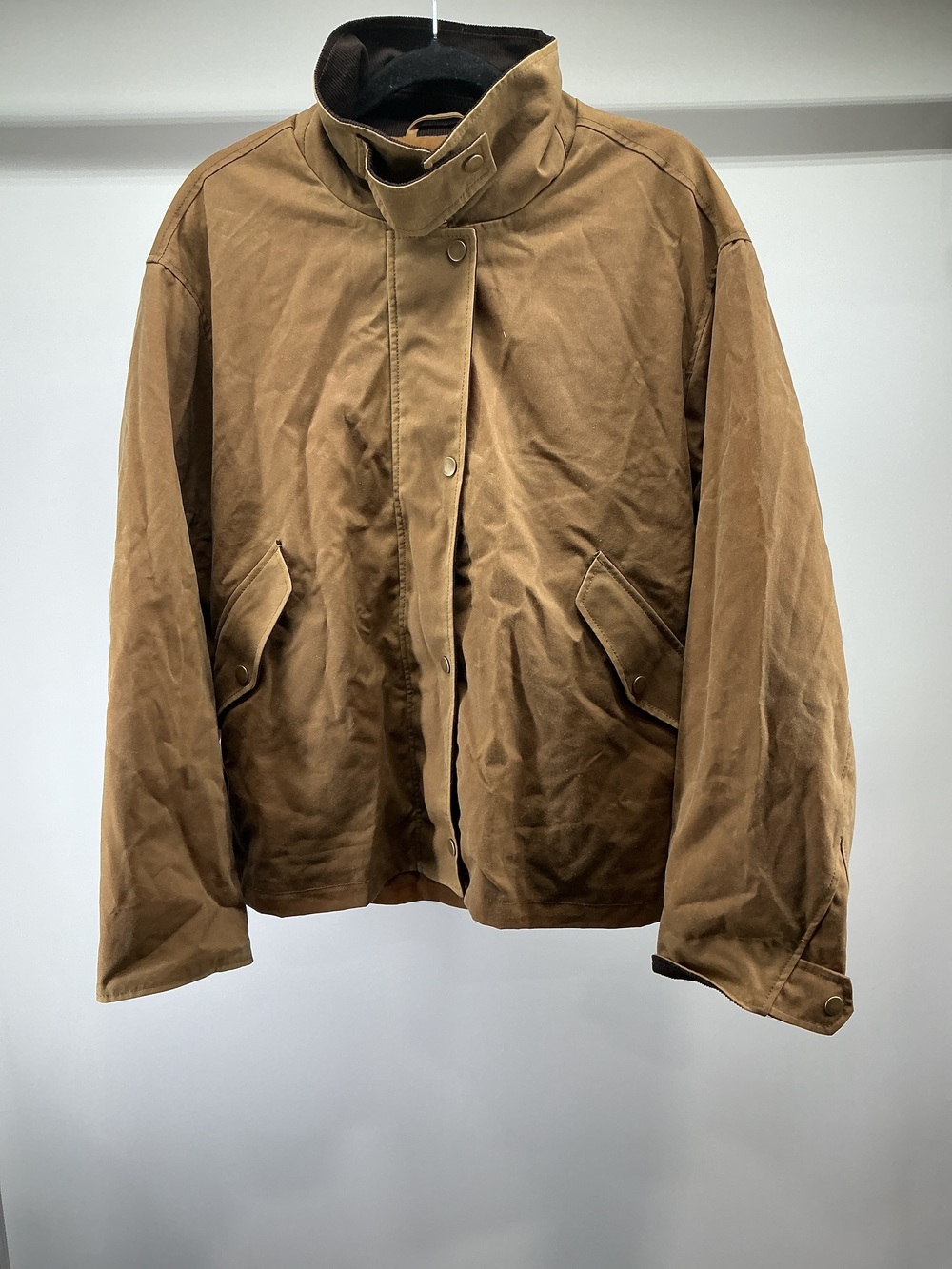 Organic Waxed Cotton Cropped Barn Jacket